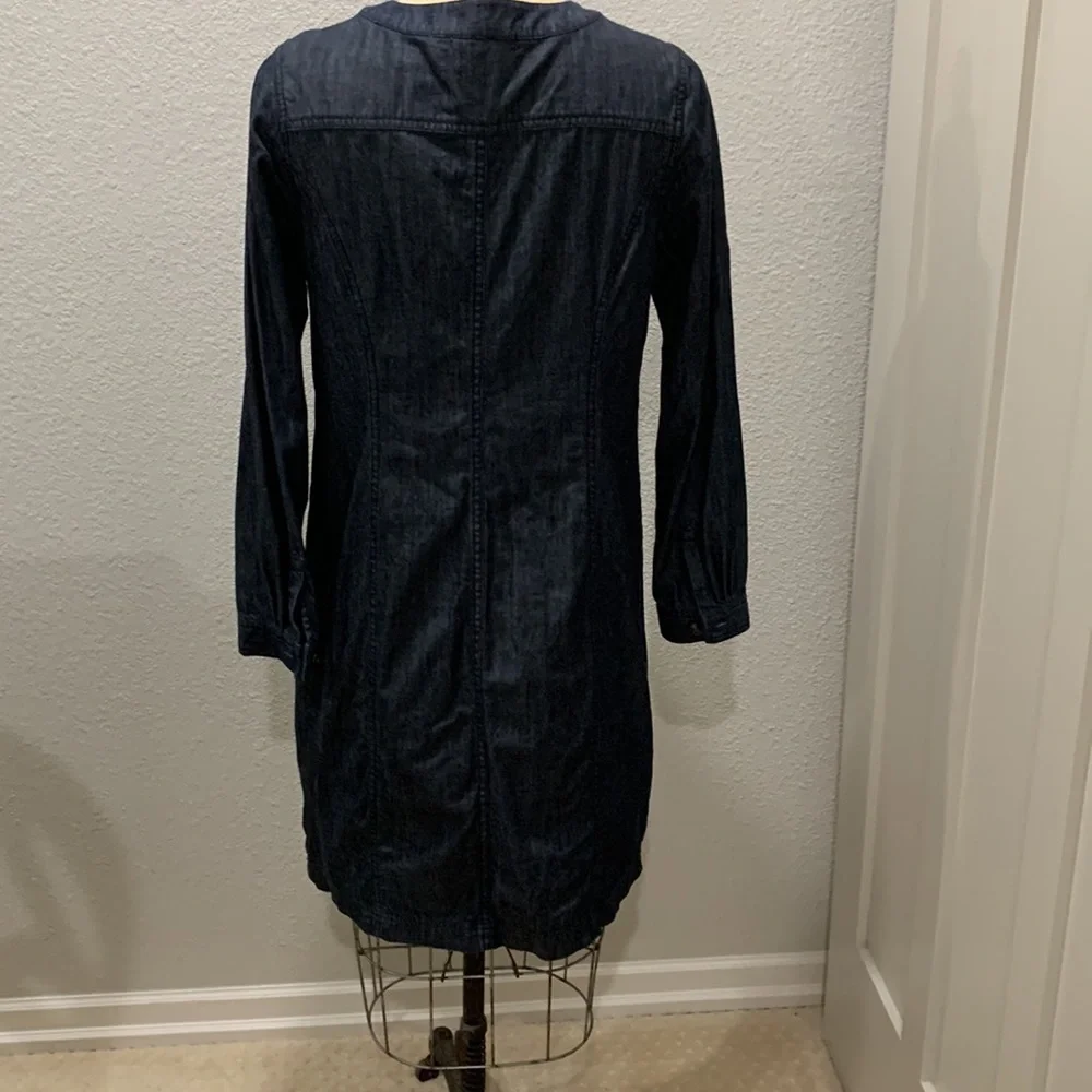 Boden princess seamed denim sheath dress with long sleeves size US 10R or UK 14R - Picture 5 of 7